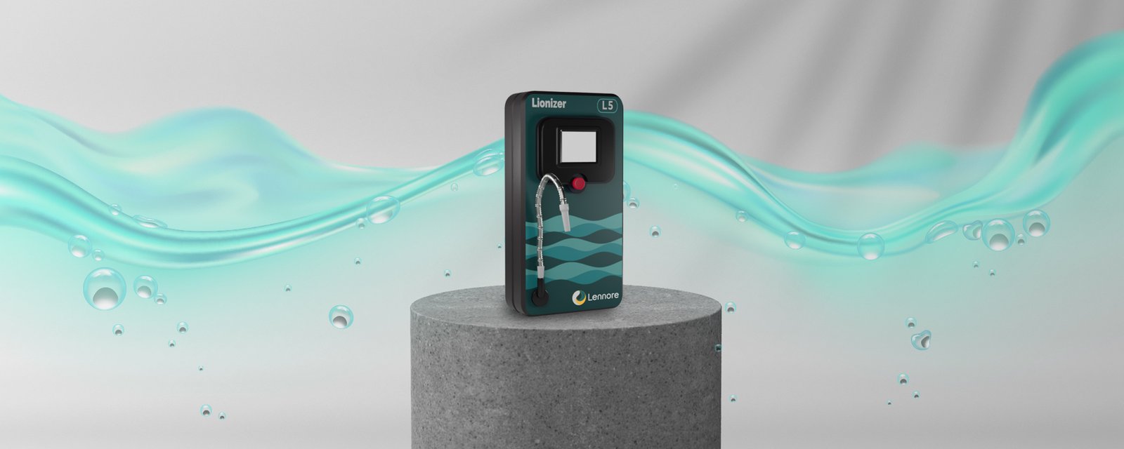 Lennore L5 alkaline water ionizer banner