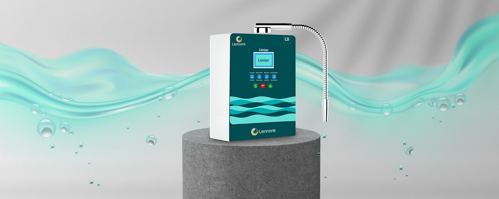 Lennore L9 premium alkaline water ionizer banner