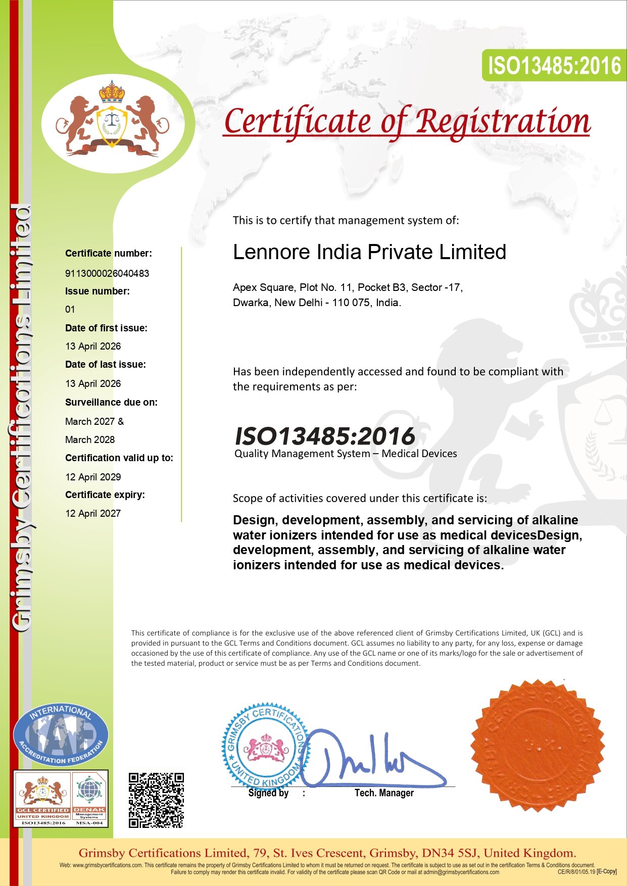 Lennore certification 6