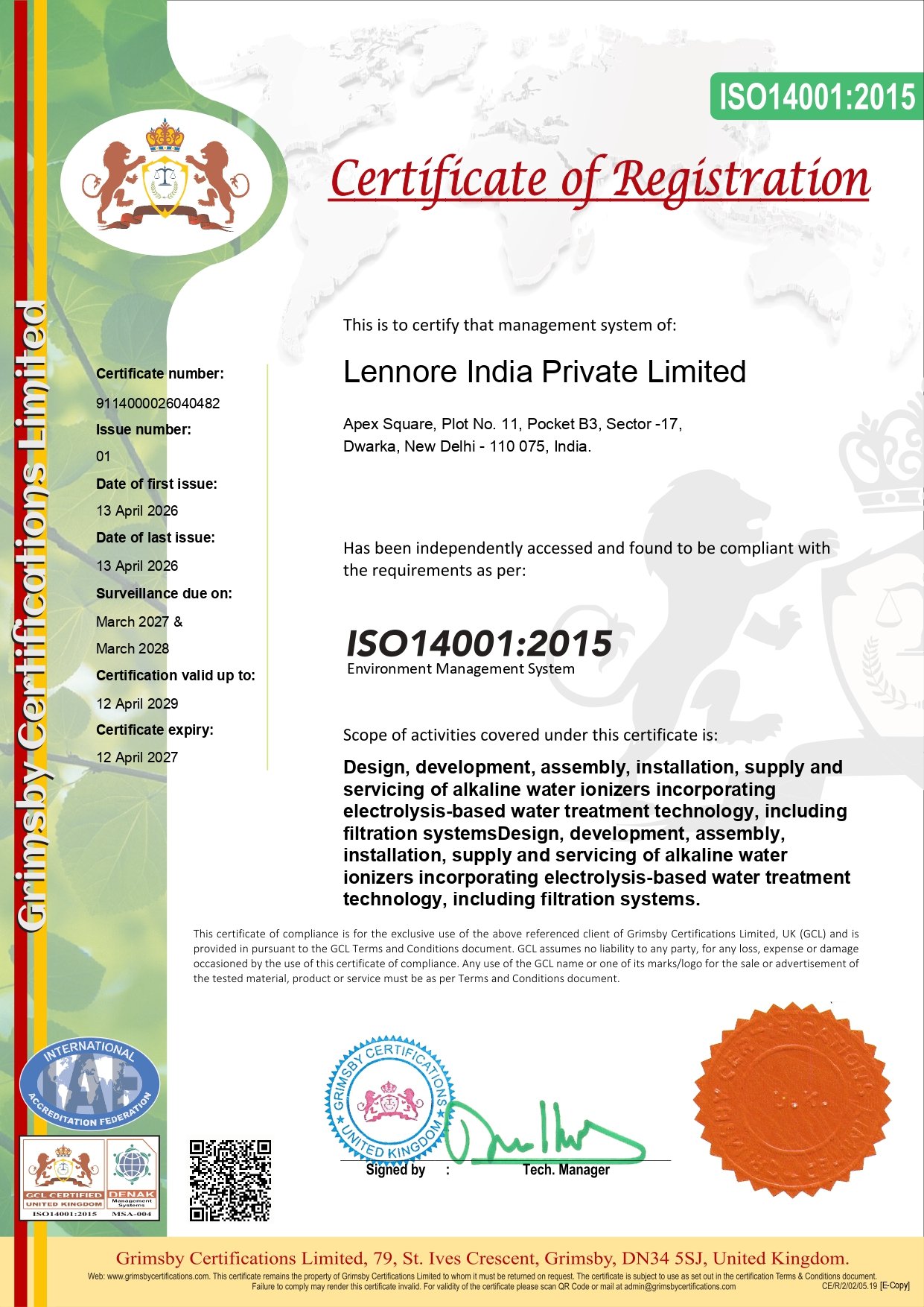 Lennore certification 7